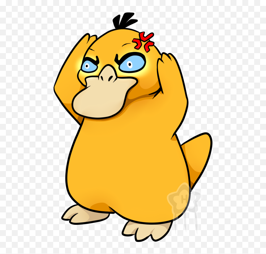 054 Psyduck Used Confusion And Water - Portable Network Graphics Emoji,Water Squirt Emoji