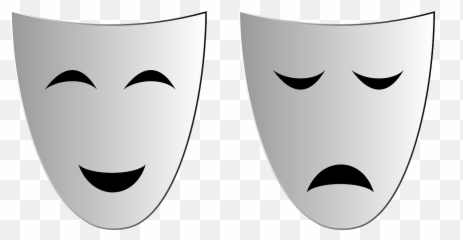 Mask Theatre Happy Sad Pair - Mascara De Cara Feliz Emoji,Owl Emoticon