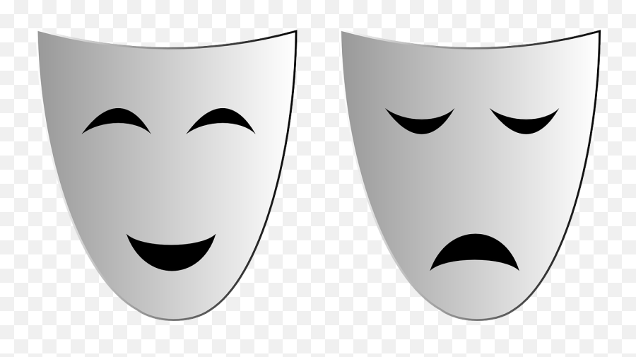 Mask Theatre Happy Sad Pair - Mascara De Cara Feliz Emoji,Owl Emoticon