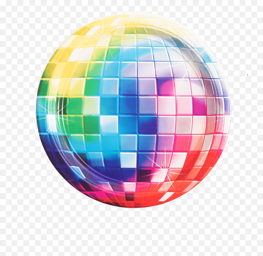 Disco Paper Plates - Disco Ball Clipart Png Emoji,Disco Ball Emoji