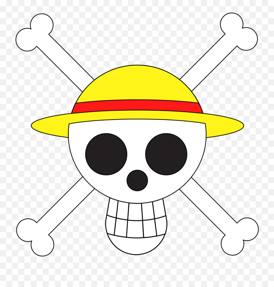 Strawhat Jolly Roger Png Clipart - Straw Hat Jolly Roger Png Emoji,Jolly Roger Emoji