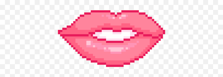 Pixel Art - Pixel Art Lips Emoji,Salt Discord Emoji