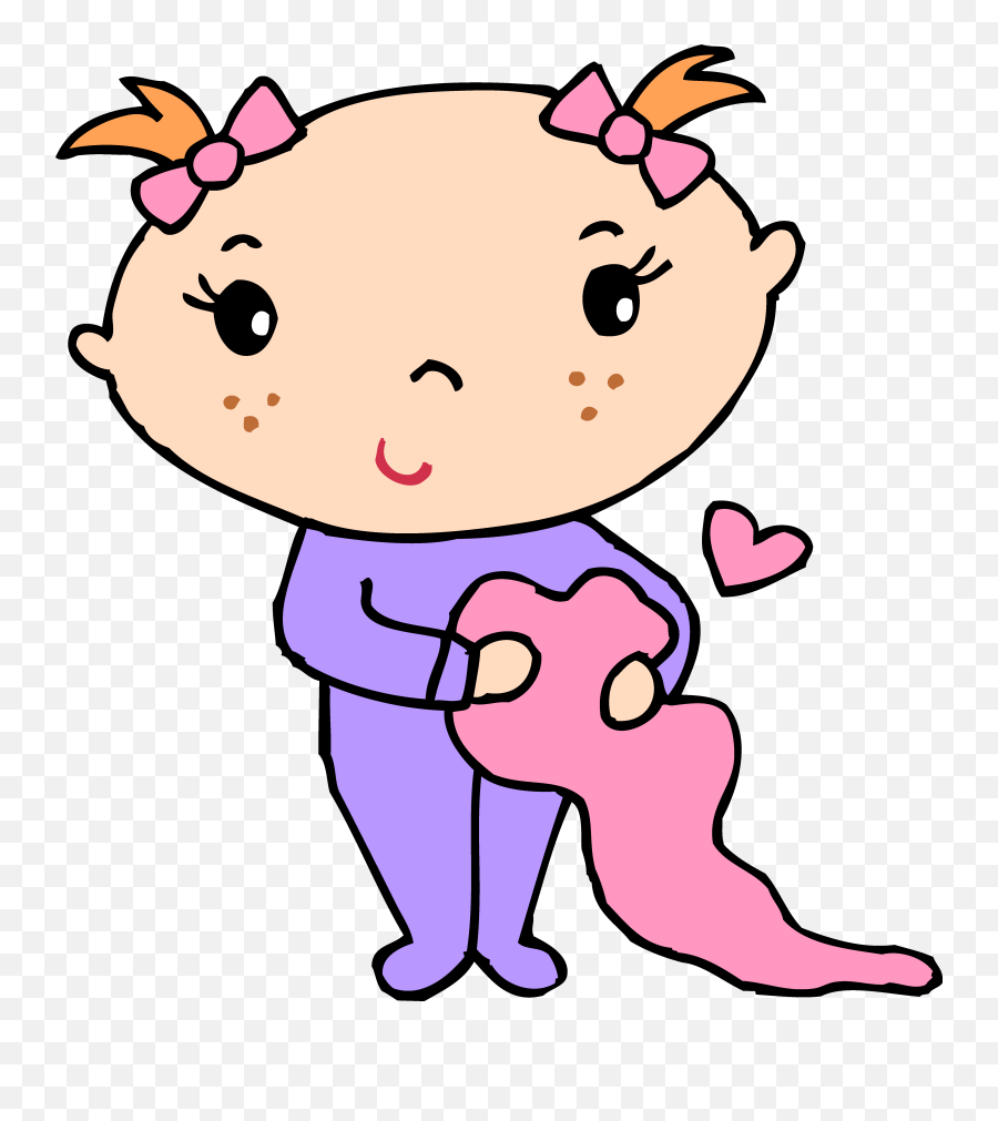 Baby Girl Clip Art Clipart Free Clipart - Baby And Blanket Clipart Emoji,Girl And Pig Emoji