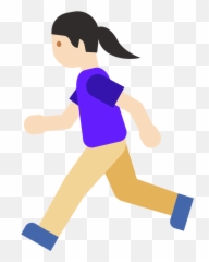 Emoji U1f3c3 1f3fb 200d 2640 - Emoji Jump,Leg Emoji