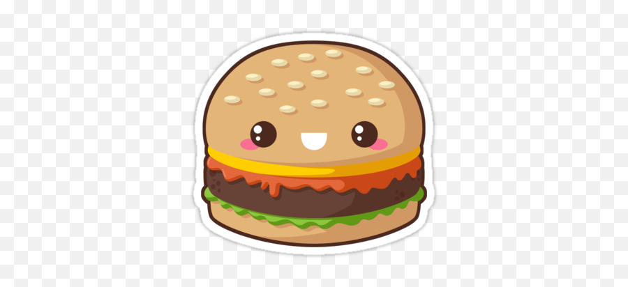 Kawaii Cheeseburger Sticker - Life Is Better With Burgers Emoji,Emoji Hamburger