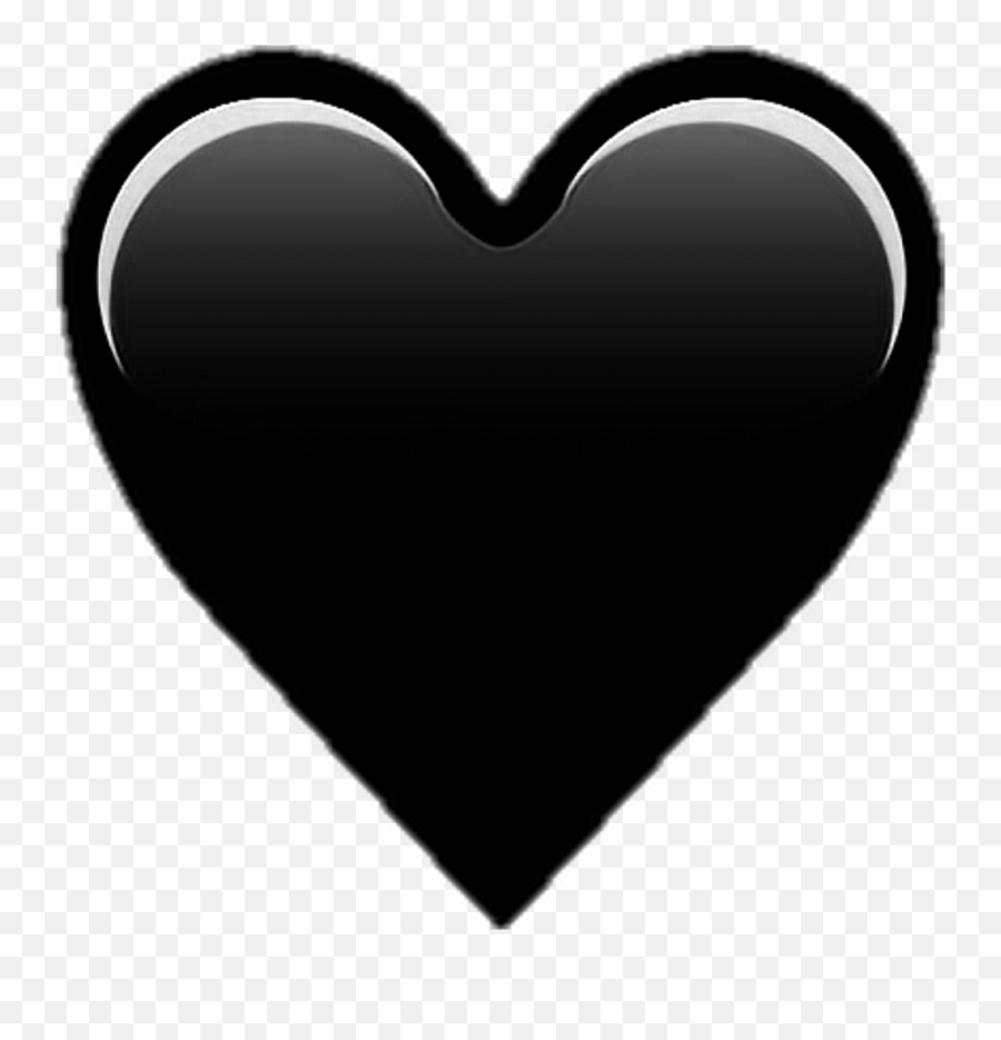 Heart Emoji Blackheart Black - Emoji Iphone Png Heart,Heart Emoji Png