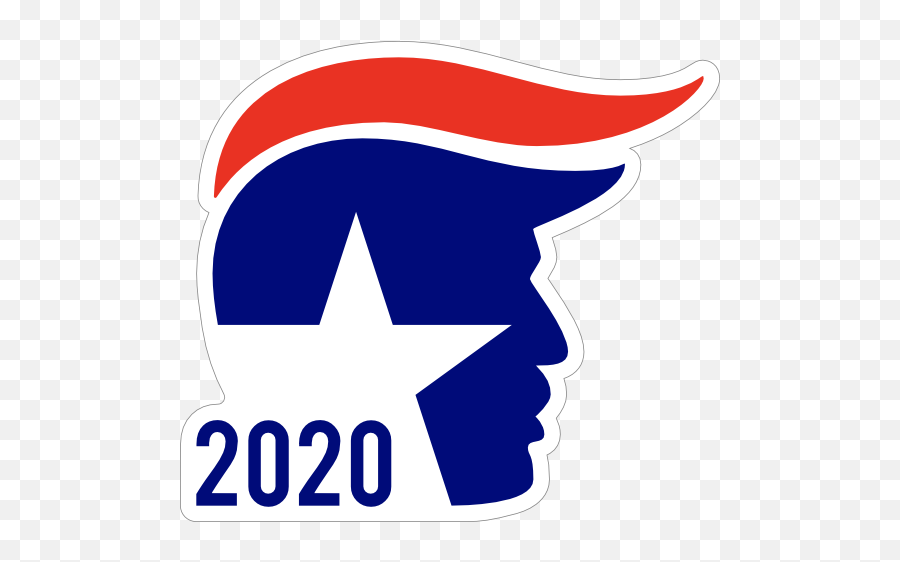 Trump Wave Hair Sticker - Trump 2020 Decal Emoji,Trump Emoji