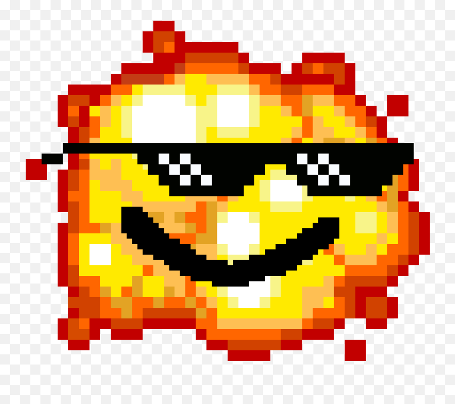Pixilart - Pixel Explosion Transparent Emoji,Explosion Emoticon