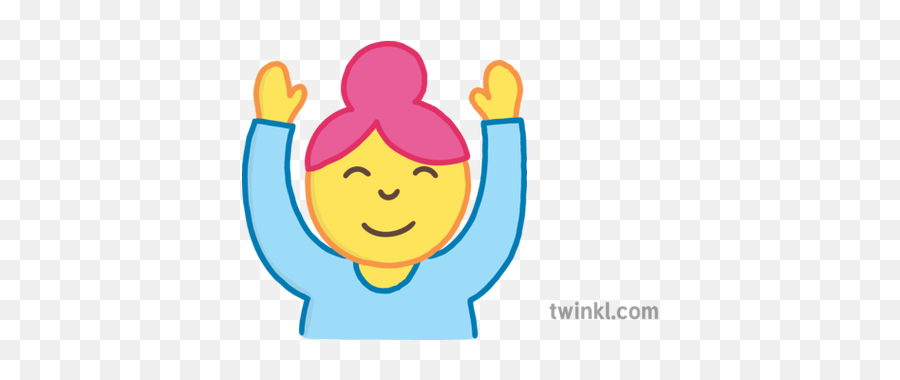 Hands Up Emoji People Planit Maths Y2 Number And Place Value - Illustration,Emoji With Hands Up