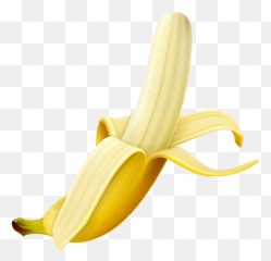 Banana Emoji Transparent Png Clipart - Peeled