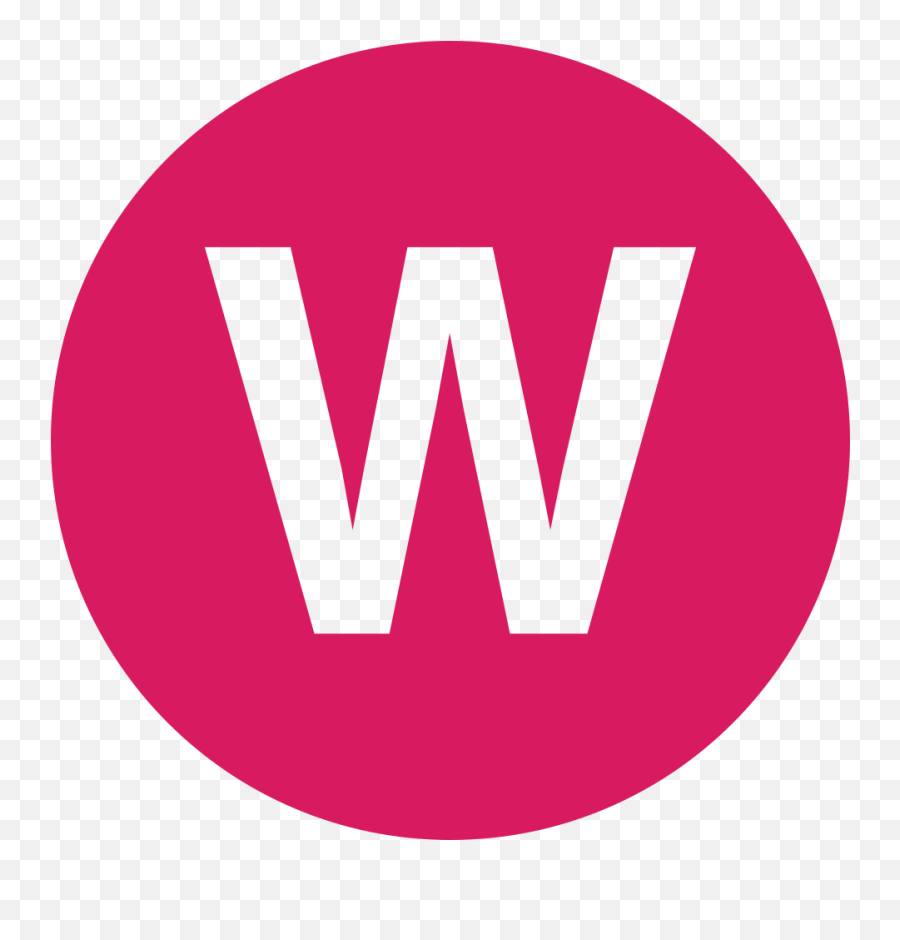 Eo Circle Pink Letter - Circle Emoji,Letter W Emoji