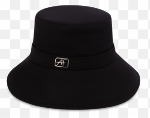 Bucket Hat In Black Cloth - Fedora Emoji,White Emoji Bucket Hat
