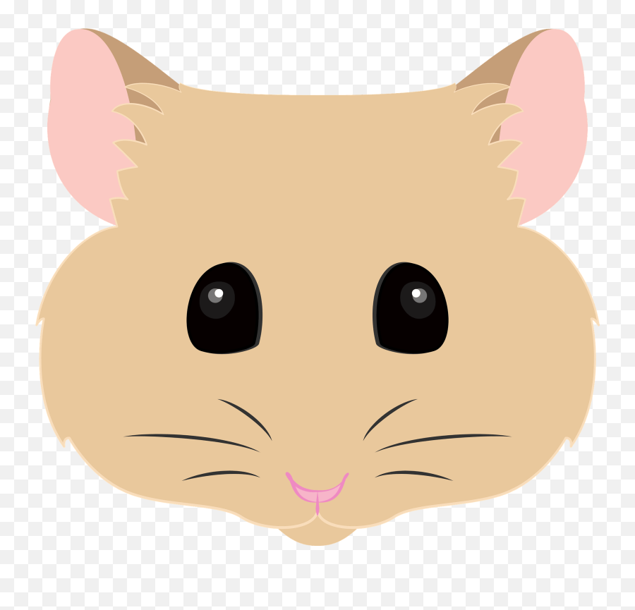 Hamster Face Clipart - Hamster Mask Emoji,Hamster Emoji