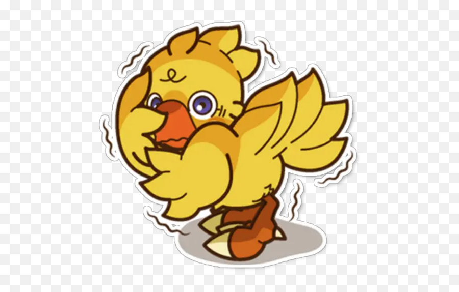 Chocobo Sticker Per Whatsapp - Garfield Dormilon Emoji,Chocobo Emoji