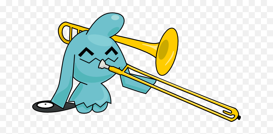 Pokemon Wynaut Instrument Sticker - Pokemon Trumpet Emoji,Trombone Emoji
