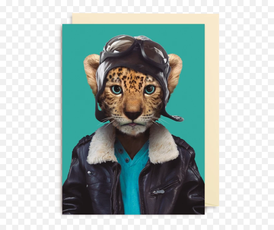 Card Small Leopard Cub - Zoo Portraits Book Emoji,Leopard Emoji