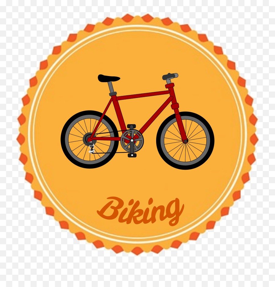 Biking Badge Clipart - Bicycle Clip Art Emoji,Dirt Bike Emoji