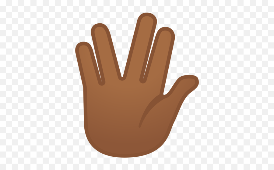 Medium - Spock Hand Emoji Brown,Vulcan Emoji Android