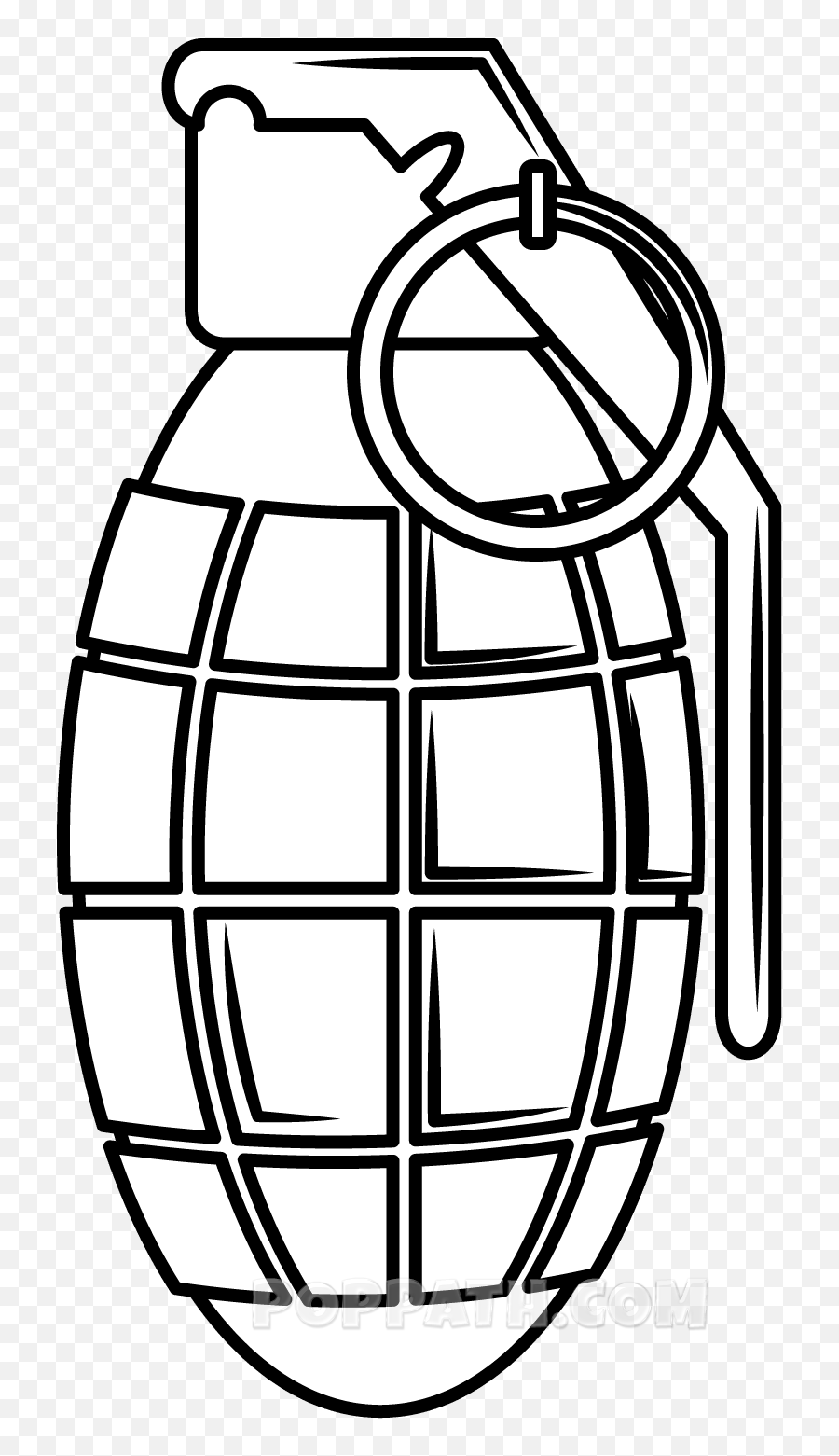 How To Draw A Grenade - Grenade Clipart Emoji,Grenade Emoji