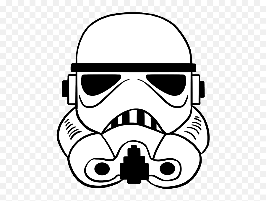How To Draw A Stormtrooper Helmet - Stormtrooper Helmet Transparent Background Emoji,Stormtrooper Emoji