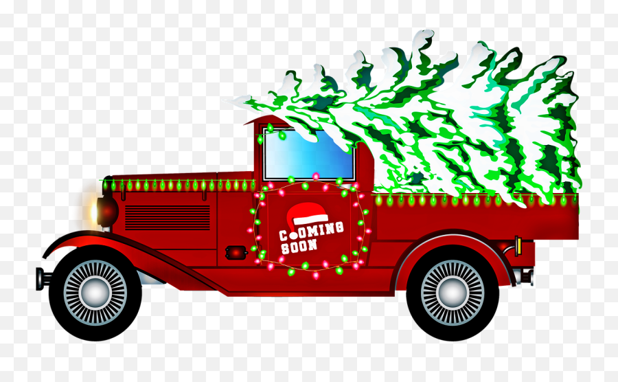 Christmas Retro Car Santa Claus Gifts - Christmas Car Tree Png Emoji,Christmas Present Emoji