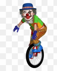 Clown Unicycle - Clown On A Unicycle Png Emoji,Unicycle Emoji