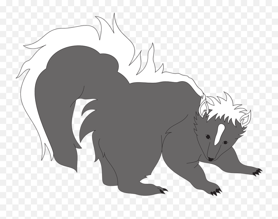 Skunk Gray Animal - Vector Graphics Emoji,Skunk Emoji Facebook