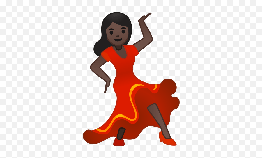 Woman Dancing Emoji With Dark Skin Tone Meaning And - Dancing Girl Emoji Png,Dance Emoji