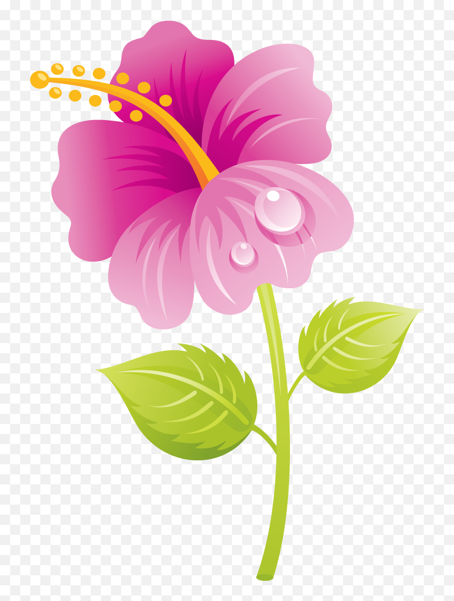 Flowers Clipart Free Large Images - Clipartix Day Flower Clipart Emoji,Hibiscus Emoji