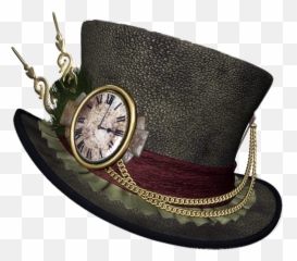 Hat Tophat Clock Vintage - Sticker By Stacy Steampunk Top Hat Art Emoji,Top Hat Emoji