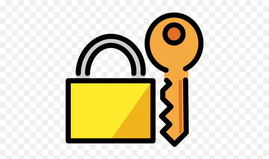 Closed Lock With Key - Key And Lock Symbol Emoji,Lock And Key Emoji