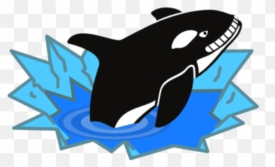 Evil Orca Cartoon Looking And Smiling With Teeth Clipart - Transparent Broken Ice Emoji