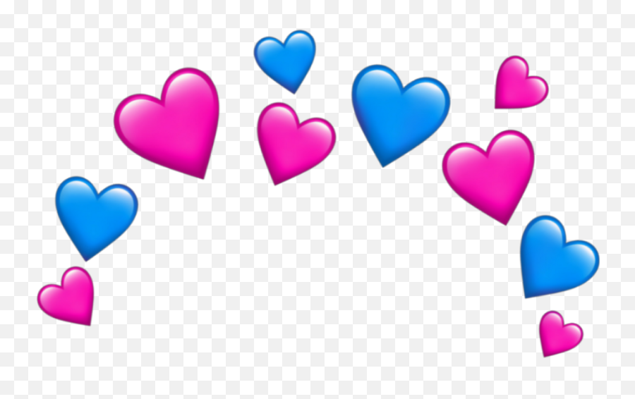 Hashtag Sticker - Heart Emoji Crown Clipart Full Size Transparent Background Heart Emojis Transparent,Heart Emoji On Android