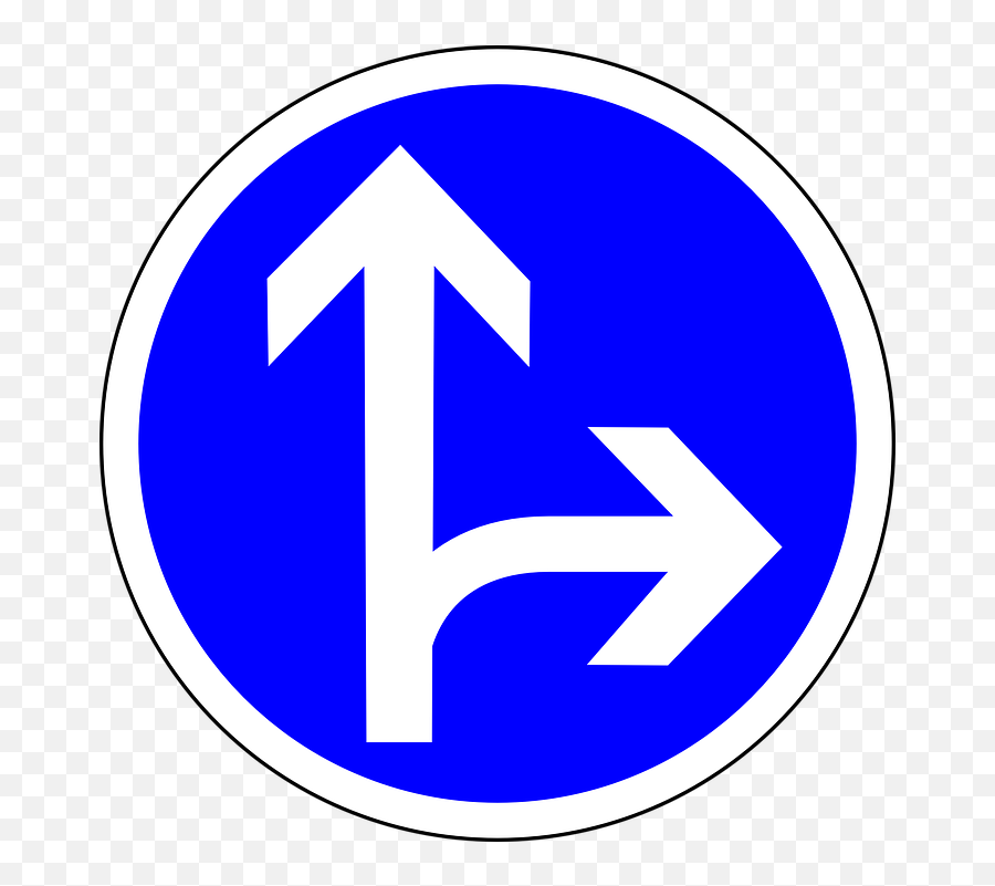 Free Straight Ruler Vectors - Go Straight Or Right Traffic Sign Emoji,Diamond Emoticon