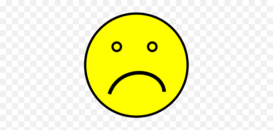 Yellow Sad Face Svg Vector Yellow Sad Face Clip Art - Svg Dot Emoji,Sad Face Emoticon Text