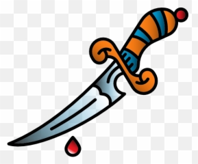 Download Tattoo Old Dagger School Knife - Tattoos Png Emoji