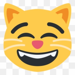 Twemoji12 1f638 - Cat Joy Emoji,Lip Emoji