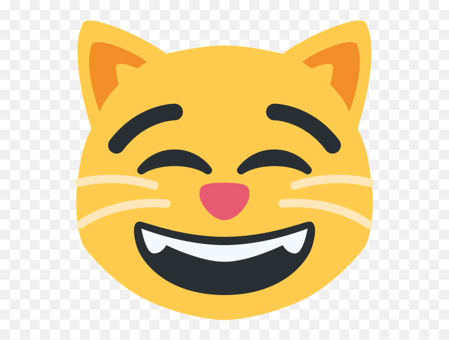 Twemoji12 1f638 - Cat Joy Emoji,Lip Emoji