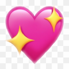 Domain Sticker Emoji Free Download Png - Transparent Sparkle Heart