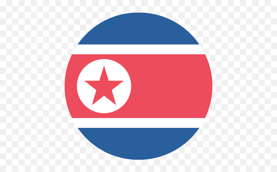 Flag Of North Korea Emoji For Facebook Email Sms - North Korea Flag Circle,Korean Flag Emoji