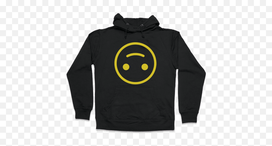 Smiley Hooded Sweatshirts - Don T Care Sweatshirts Emoji,Upside Down Emoticon