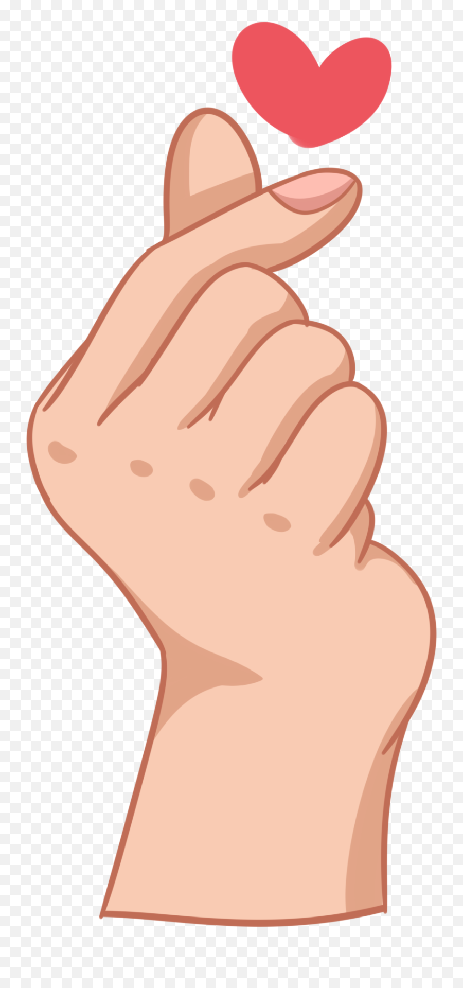 Ftestickers Hand Heart Love Sign Red Emoji,Clapping Hands Emoji Meme
