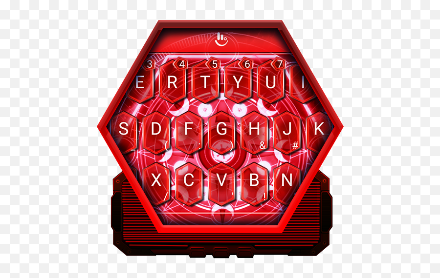 Red Pentagon Tech Keyboard Theme - Illustration Emoji,Pentagon Emoji