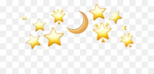 Moon Star Stars Night Shine Sparkle - Clip Art Emoji
