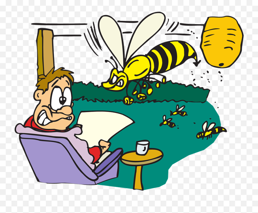Man Scared Bees - Fear Of Bees Clipart Emoji,Sipping Tea Emoji