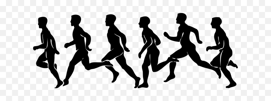 Free Running Run Vectors - Silhouette People Running Png Emoji,Runner Emoji