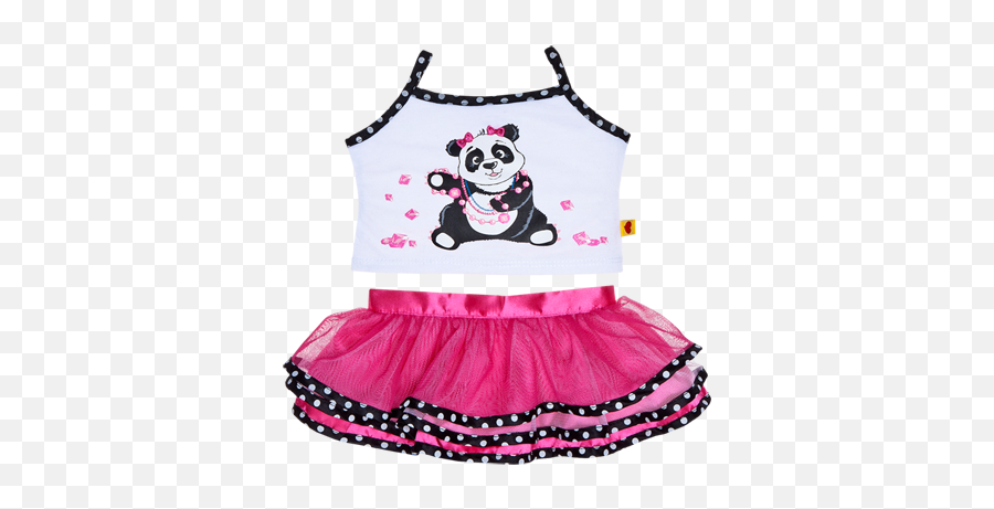 Panda Skirt Outfit 2 Pc - Girl Emoji,Emoji Dressing Gown
