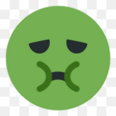 Green Puke Vomit Sick Emoji Emoticon Face Expression - Discord Nauseated