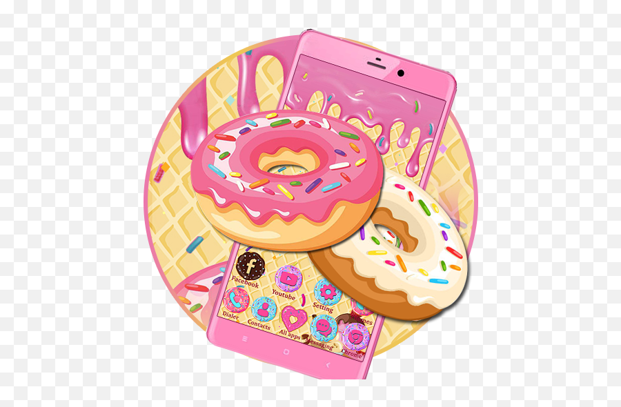 Sweet Cute Donuts Themes Hd Wallpapers 3d Icons - Google Donuts Cute Emoji,Doughnut Emoji