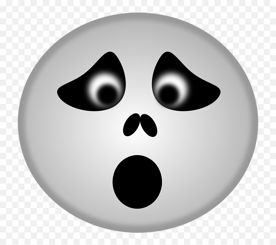 Skull Spooky Ghost - Clip Art Halloween Faces Emoji,Skull Emoticon